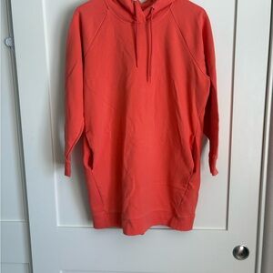 Old Navy Active Coral Hooded Sweatshirt Dress